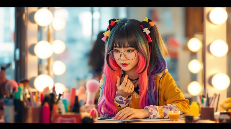 假发与道具：porn视频的妆造全过程高清封面